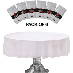 6 Pack Disposable Tablecloth Round