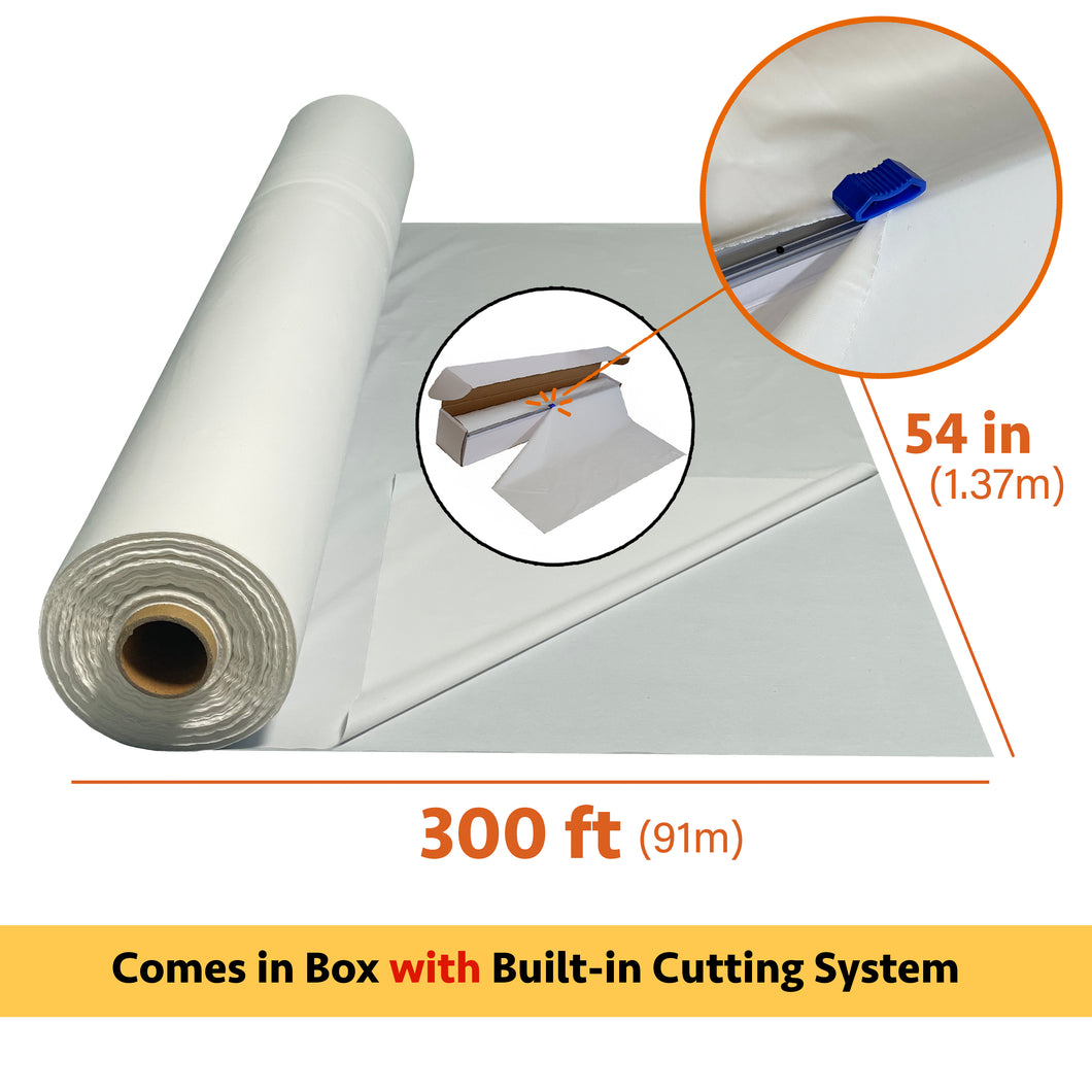 Disposable Plastic Table Cloth Roll -54 In x 300 Ft